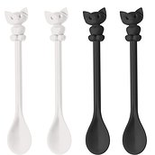 Happy Spoons Kitty Łyżeczki czarno-białe 4 szt.